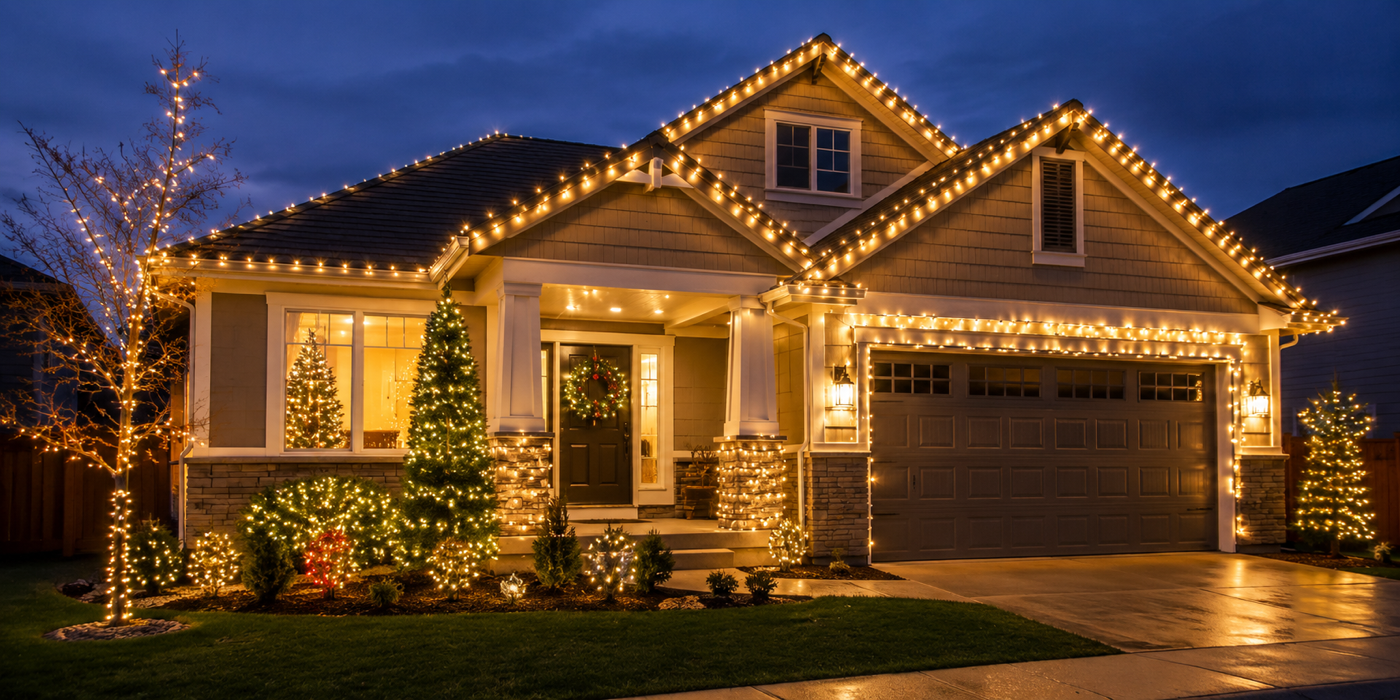 Instalacion de luces navidenas